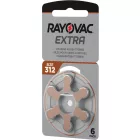 Rayovac Extra 312 Hallókészülék Elem x 6 db