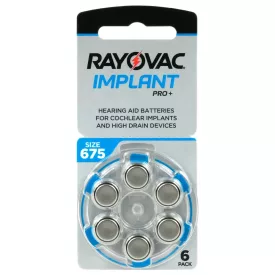Rayovac Implant Pro+ 675 Hallókészülék Elem x 6 db