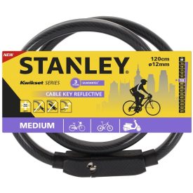   Stanley Kwikset Reflective Key Cable Kerékpárzár -  12 x 1200mm