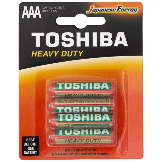 Toshiba Heavy Duty Féltartós AAA Mikro Elem x 4 db
