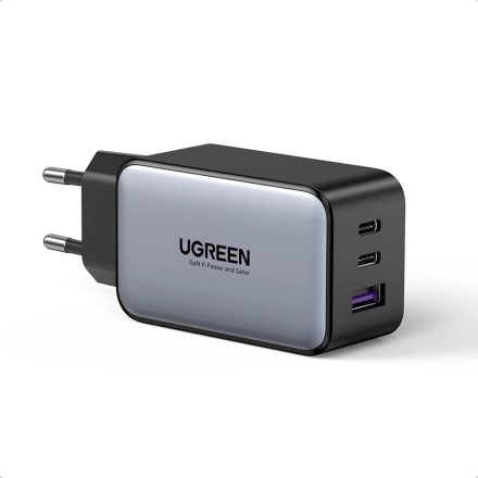 UGREEN CD244 GaN Hálózati Gyorstöltő - 1xUSB-A + 2xUSB-C - 65W