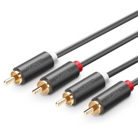 Ugreen AV104 Audio Kábel - RCA-RCA - 3m - Szürke Ugreen AV104 Audio Kábel - RCA-RCA - 3m - Szürke