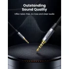 Ugreen Audio Kábel - 4 Pólusú - 3.5mm Jack - 1m - Fekete