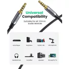 Ugreen Audio Kábel - 4 Pólusú - 3.5mm Jack - 1m - Fekete