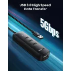 UGREEN CM416 4 portos USB HUB 3.0 - 0.25m - Fekete
