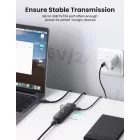 UGREEN CM416 4 portos USB HUB 3.0 - 0.25m - Fekete