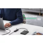 UGREEN CM416 4 portos USB HUB 3.0 - 0.25m - Fekete