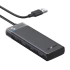 Ugreen CM653 4 portos USB HUB 3.0 - Fekete
