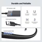 Ugreen CM653 4 portos USB HUB 3.0 - Fekete