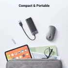 Ugreen CM653 4 portos USB HUB 3.0 - Fekete