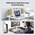Ugreen CM653 4 portos USB HUB 3.0 - Fekete