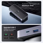 Ugreen CM662 KVM USB 3.0 Switch - 2 Bemenet - 4 Kimenet + 2x USB-A Kábel - Fekete