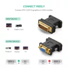 UGREEN DVI (24+5) - VGA Adapter - Fekete