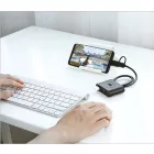 Ugreen 4 Portos USB HUB 3.0 + 0.5m - Fekete