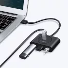 Ugreen 4 Portos USB HUB 3.0 + 0.5m - Fekete