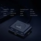 Ugreen 4 Portos USB HUB 3.0 + 0.5m - Fekete
