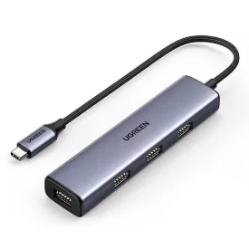 Ugreen CM473 USB-C HUB - 4x USB-A 3.0 - Ezüst