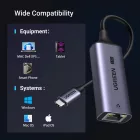 Ugreen CM648 USB-C - RJ45 Ethernet 2.5G Adapter - Szürke