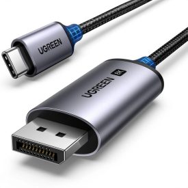 Ugreen CM556 USB-C - DisplayPort Kábel - 8K 3m - Szürke Ugreen CM556 USB-C - DisplayPort Kábel - 8K 3m - Szürke
