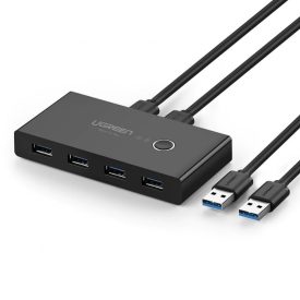 UGREEN KVM USB 3.0 Sharing Switch - 2 Bemenet - 4 Kimenet UGREEN KVM USB 3.0 Sharing Switch - 2 Bemenet - 4 Kimenet
