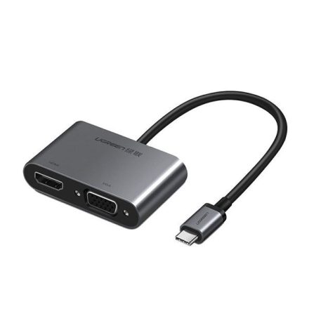 UGREEN USB-C - VGA + HDMI 4K Adapter - 25 cm - Ezüst