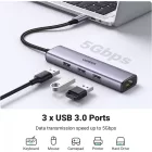 UGREEN CM475 USB-C HUB 3x USB 3.0 + Gigabit RJ45