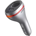 UGREEN CD204 Autós Töltő - USB + USB-C + 12V Szivargyújtós Aljzat - Szürke
