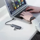 Ugreen CM219 USB-C HUB - 4x USB-A 3.0 + USB-C Tápcsatlakozó - Szürke