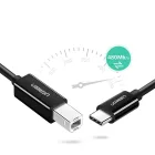 UGREEN US241 USB-C 2.0 - USB-B Nyomtató Kábel - 1m - Fekete