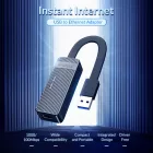 Orico USB - RJ45 Hálózati Adapter - 100Mbit - Fekete