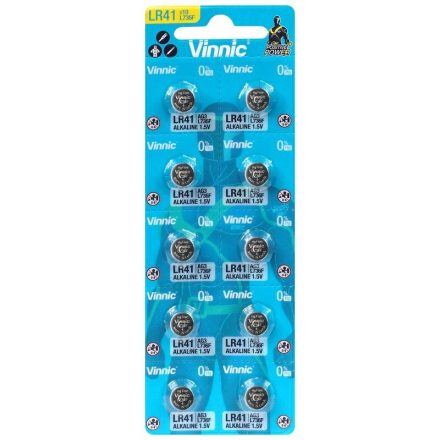 Vinnic AG3 (LR41) Alkáli Gombelem x 10 db