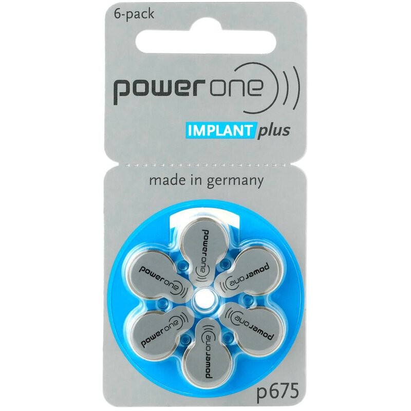 Power One - 60 Baterías De Audífonos Sin Mercurio, Tamaño 675P