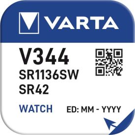 Varta 344/350 SR1136SW SR42 Ezüst-Oxid Gombelem