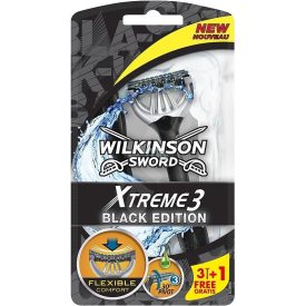 Wilkinson Xtreme3 Black Edition eldobható borotva 3+1