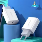 Ugreen Hálózati Töltő 20W - USB-C - PD 3.0 QC 4.0 - Fehér