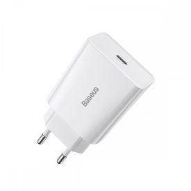 Baseus Speed Mini Hálózati Gyorstöltő - 1xUSB-C - 20W QC3.0 - Fehér   Baseus Speed Mini Hálózati Gyorstöltő - 1xUSB-C - 20W QC3.0 - Fehér