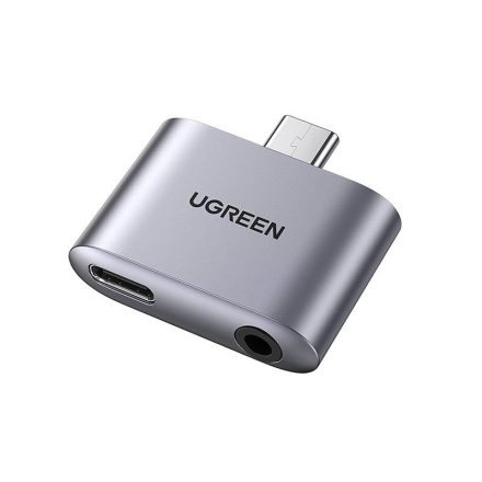 UGREEN USB-C - 3,5 mm + USB-C Adapter - Szürke