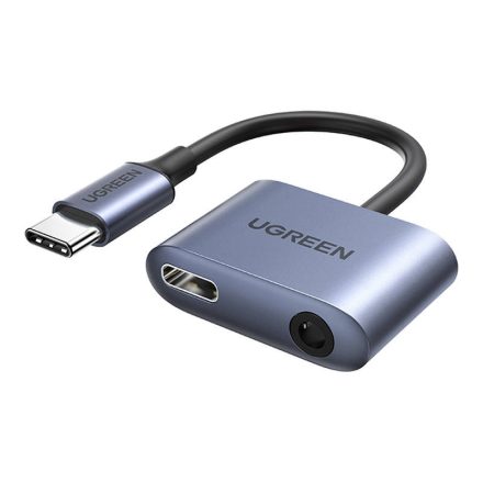 UGREEN USB-C - 3.5mm mini jack + USB-C Adapter - Szürke