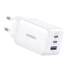 UGREEN Nexode GaN Hálózati Töltő 65W - 2xUSB-C + USB-A - Fehér