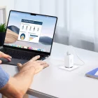 UGREEN Nexode GaN Hálózati Töltő 65W - 2xUSB-C + USB-A - Fehér