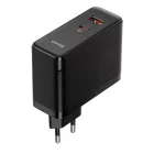 Baseus GaN5 Pro Hálózati Töltő 100W - USB-A + USB-C - Fekete