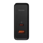 Baseus GaN5 Pro Hálózati Töltő 100W - USB-A + USB-C - Fekete