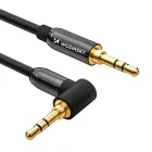 Wozinsky Audio Kábel Mini Jack Derékszögű 3m - Fekete