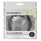 Wozinsky Audio Kábel Mini Jack Derékszögű 3m - Fekete
