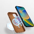 iPhone 14 Tok - Dux Ducis Grit Leather MagSafe - Barna