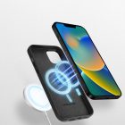 iPhone 14 Plus Tok - Dux Ducis Grit Leather MagSafe - Fekete