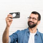 iPhone 14 Plus Tok - Dux Ducis Grit Leather MagSafe - Fekete