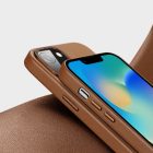 iPhone 14 Plus Tok - Dux Ducis Grit Leather MagSafe - Barna