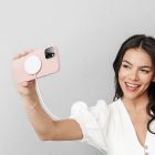 iPhone 14 Plus Tok - Dux Ducis Grit Leather MagSafe - Pink