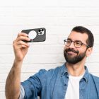 iPhone 14 Pro Max Tok - Dux Ducis Grit Leather MagSafe - Fekete